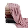 Luxury Czech Diamonds Mercerized Cotton Jersey Scarf Muslim Woman Premium Shiny Shawl Hijabs Arab Female Stretchy Turbans Wrap