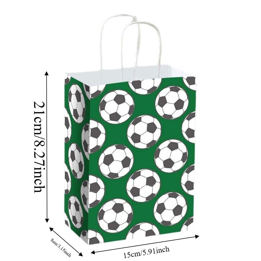12 PCS Printed Gift Bags for Soccer Events Large Capacity Portable Football Themed Favor Bags 12Pcs/Set Lightweight