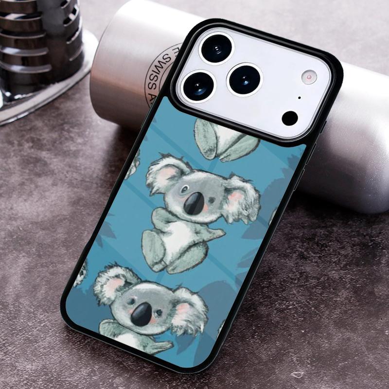 Koala and Eucalyptus Bumper Phone Case for iPhone 17 16 15 Pro Max Air 14 13 12 11 Plus Shockproof Cover