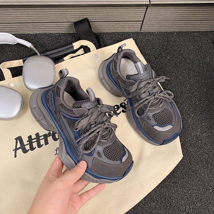 Autumn little monster new 2025 khaki caramel casual niche retro foreign style sports dad casual shoes women