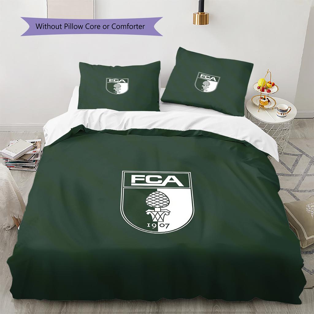 FC Augsburg2 Pattern Bedding Quilt Set  Home Decoration  Gift (1 * Duvet Cover + 2 * Pillowcase  Without Core)