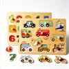 Puzzle in Legno per Bambini Giocattoli Montessori 1 2 3 Anni Giocattoli per Bambini Piccoli Tavola con Maniglia Alfabeto Numero Cognizione Apprendimento Giocattoli Educativi