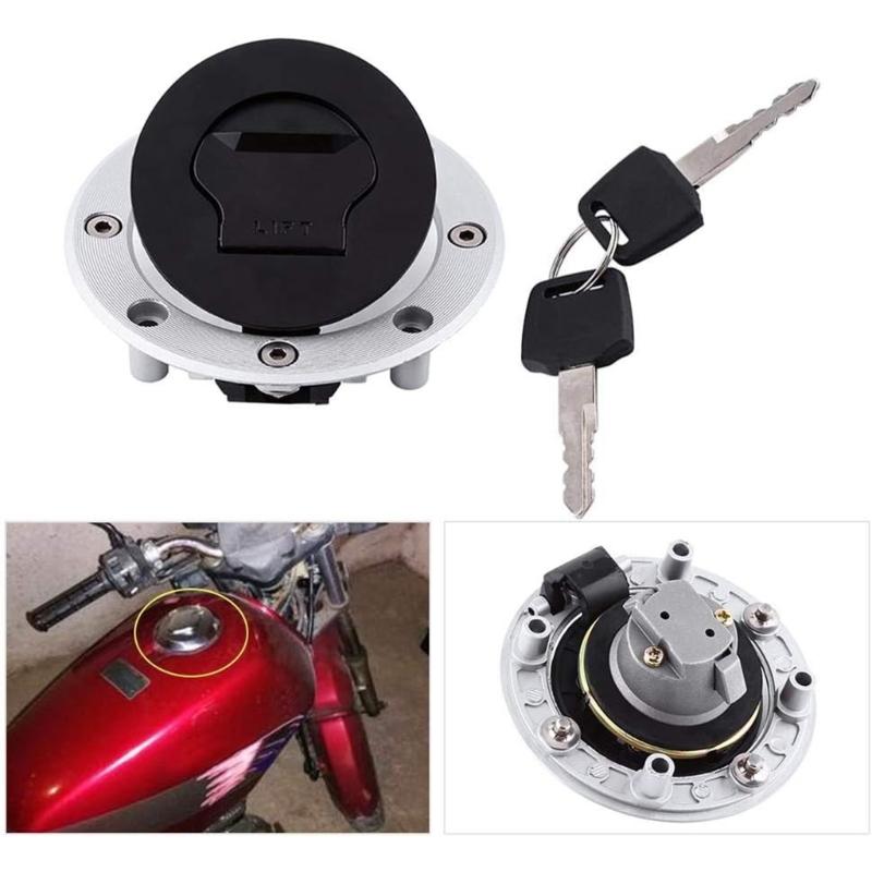 Metal Gas Caps And Key Lock set Easy Install Motorcycle Fuel Caps & Ignition Lock set for SV650 SV1000 GSF1250 GSXR100