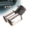 Muffler Cutter, Mini Car, Twin Exhaust Pipe, Qiilu Automotive Round Mouth Double Pipe Elbow