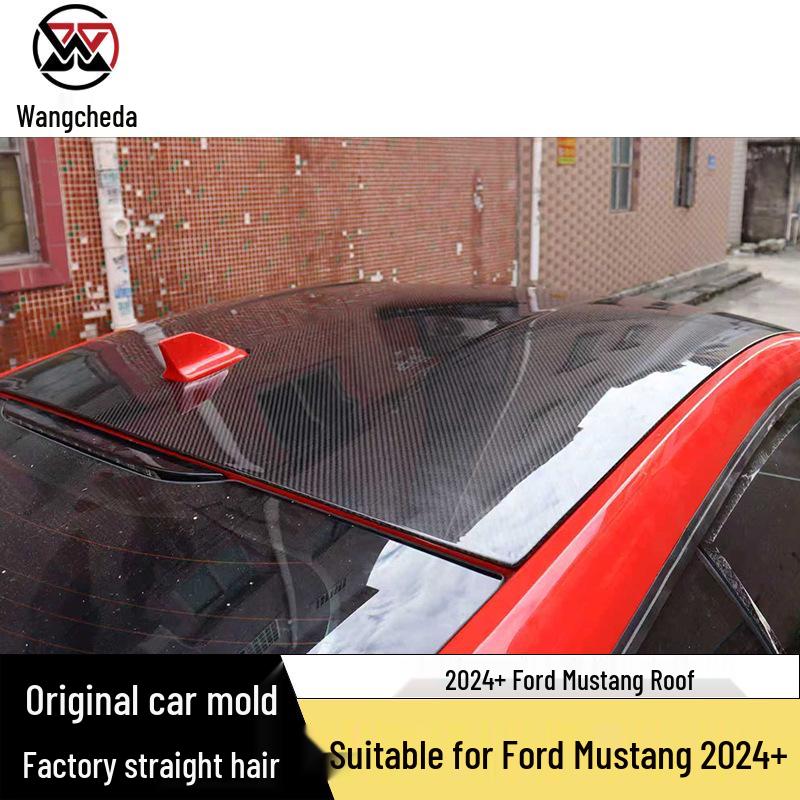 2024+ Ford Mustang Carbon Fiber Roof Trim: Dry Carbon Exterior Stickers