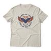 Land of The Free US Bald Eagle Art Graphic Art Tee Light Fine Jersey T-Shirt