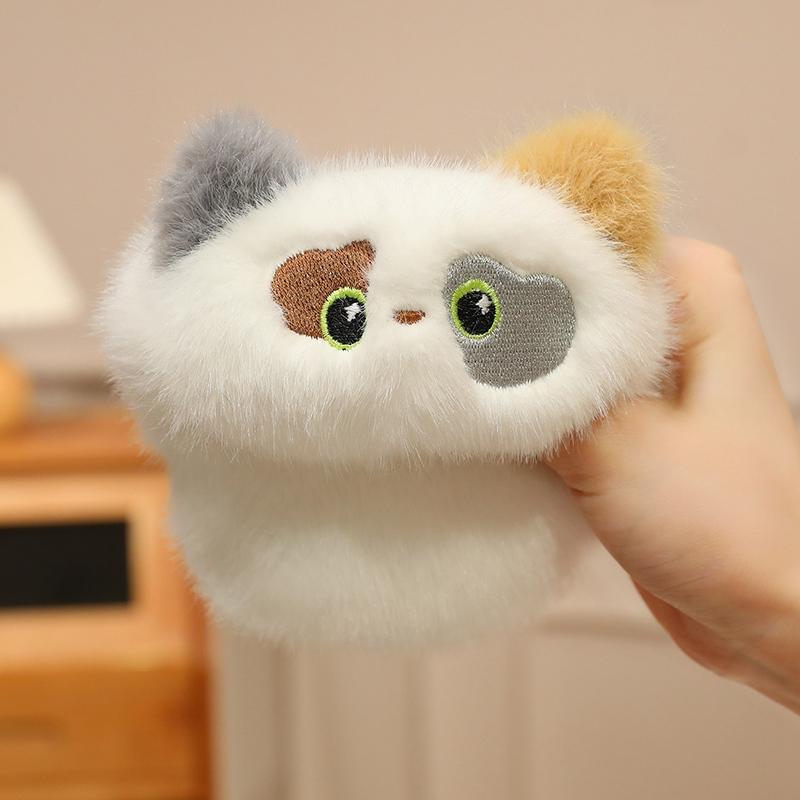16Cm Fluffy Cat Plush Doll & Pendant Stuffed Kitten Small Cartoon Animal Keyring Plushie Decor For Bag Gift