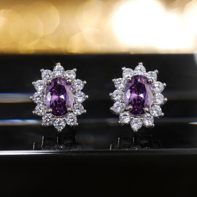 New Sunflower-shaped Colorful Stud Earrings for Women Bridal Engagement Wedding Party Earring Delicate Gift Statement Jewelry