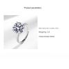 925 Sterling Silver Stylish Simple 5 Carat Eight Hearts Eight Arrows Zircon Ring Birthday Party Anniversary Gift