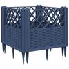 VidaXL Planter with Stakes, Flower Box, Plant Pot, Flower Box Garden Terrace Patio Outdoor, Blue Gray 368009
