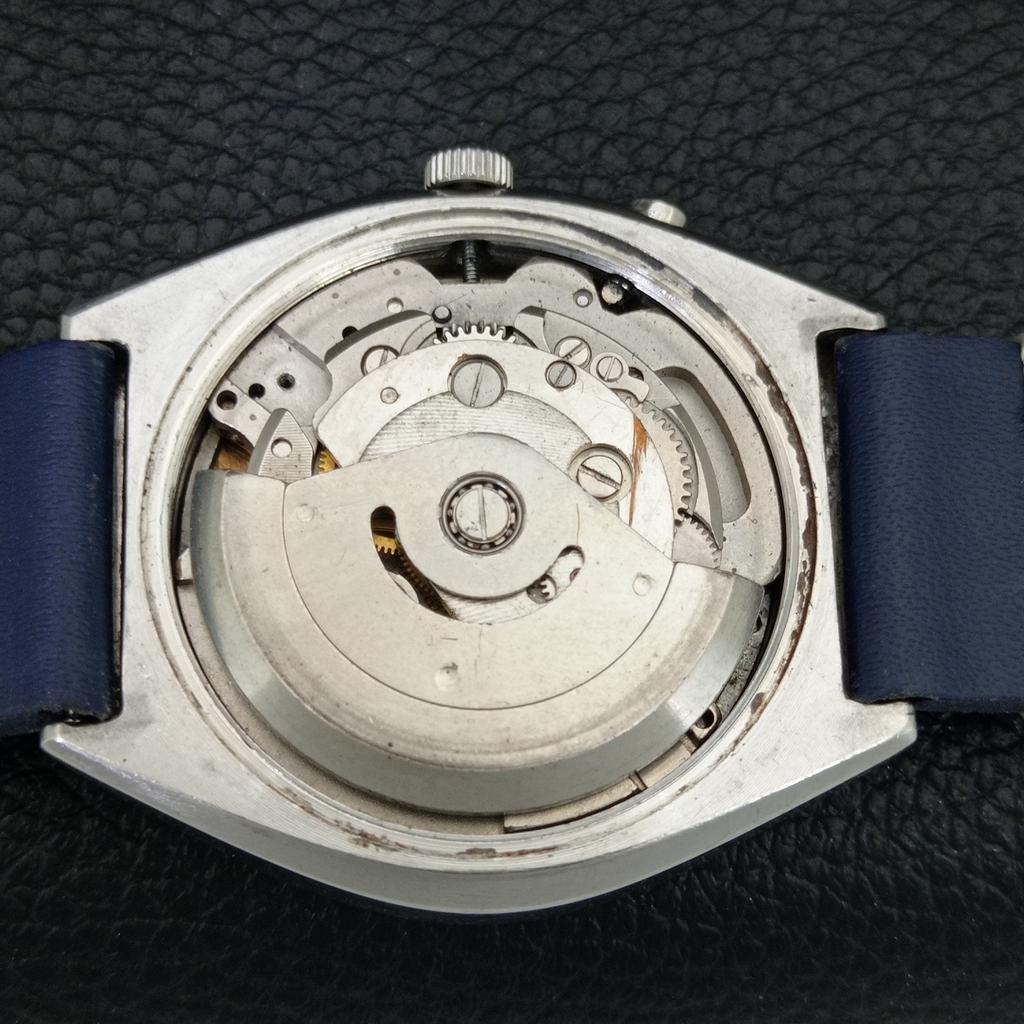 JAPAN VINTAGE RICOH R31 AUTOMATIC MENS BLUE COLOR DIAL WATCH a707635-1