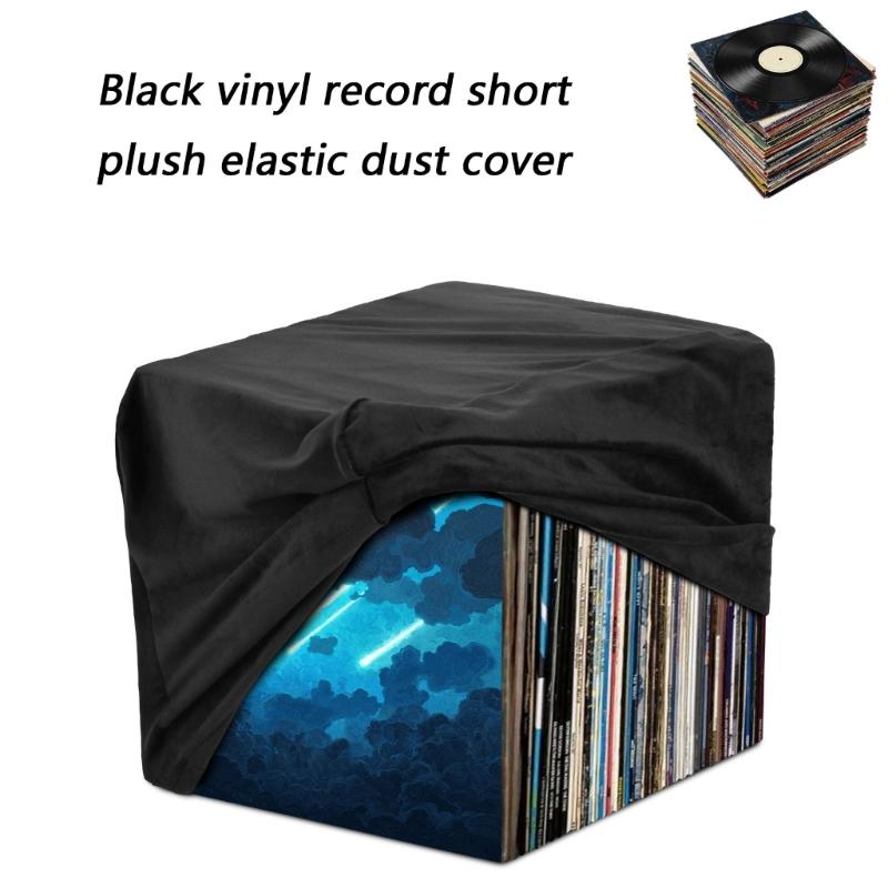 12inch Record Dust Cover Stretchy Spandex Fabric Texture for LPs Storage Protectors with Soft Inner Lining