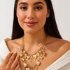 Metal Material Heart Pendant Necklace Imitation Pearl Love Pendant Necklace  Daily Accessories