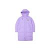 MLB Los Angeles Dodgers Logo Stripe Long Hooded Down Jacket Unisex Outerwear Purple 3ADJJ0516-07LDL