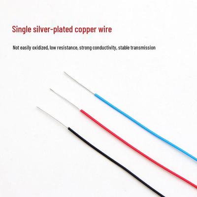 1423 Single-Core Silver-Plated Jumper Wire, Ultra-Fine 38/36/24 AWG Conductors for PCB Soldering.