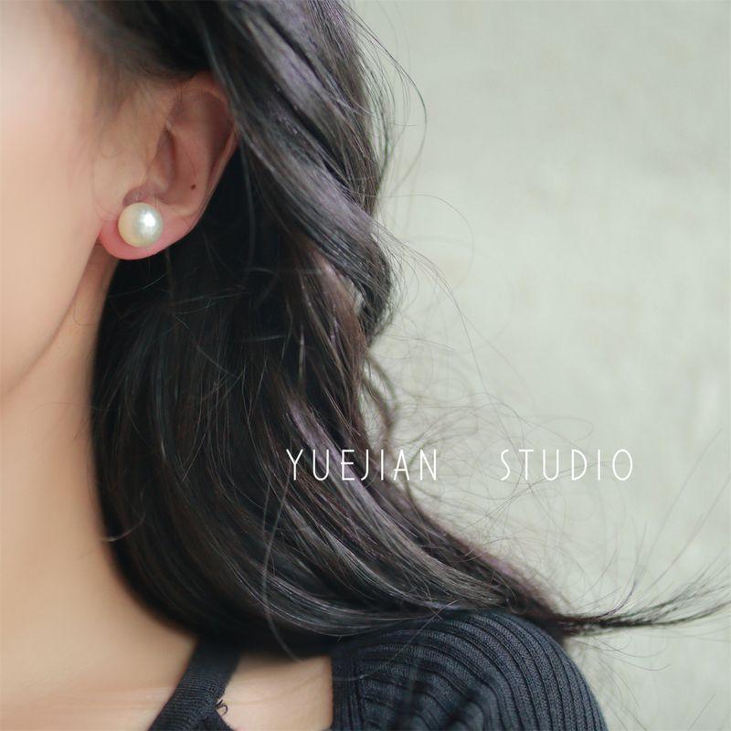 

Collector Women s French Retro Mosquito Coil Pearl Stud Earrings Pair of 12mm ear needles