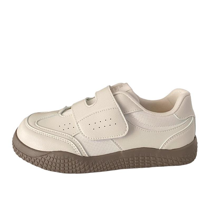 Versatile Velcro Dexun shoes 2025 new spring and autumn sports and leisure shoes thick baseplate shoes flat single shoes little white shoes