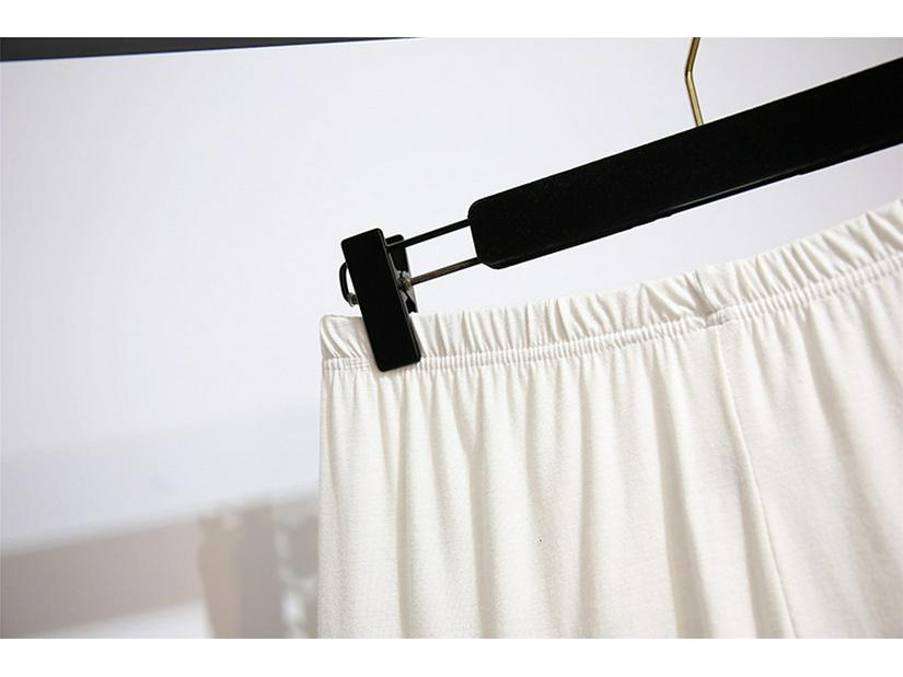Plus Size Women's Cotton Casual Shorts - Elastic Waist, Anti-Exposure, Loose Fit, Summer Wear