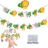 Huipai Brand 12-month Animal Birthday Banner Premium Quality Paper Material For Party Decor