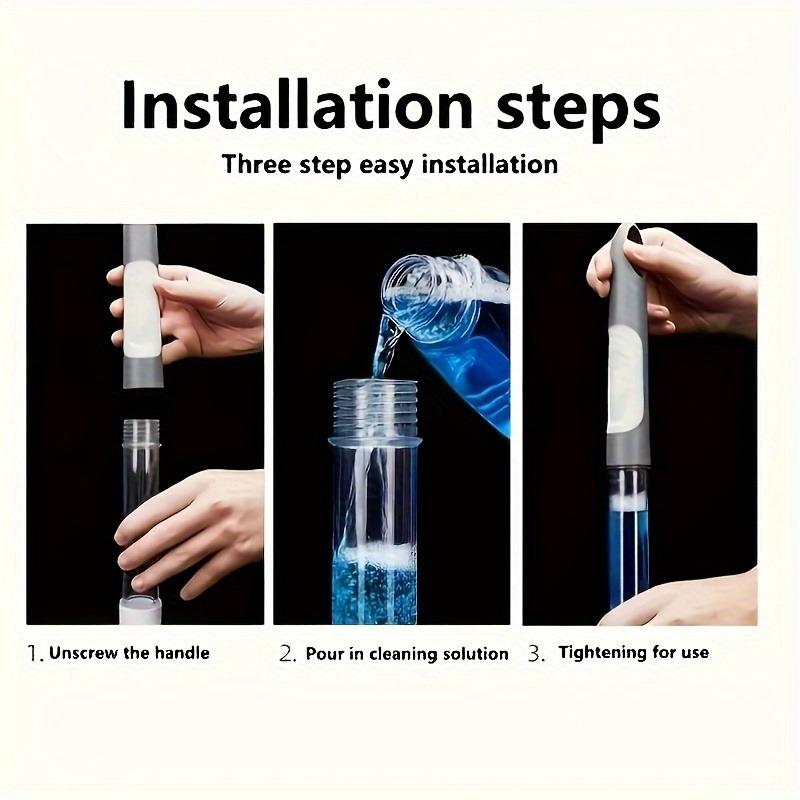 Rechargeable Power Scrubber with Adjustable Long Handle and 6 Replaceable Brush Heads - Perfect for Cleaning Bathrooms, Kitchens