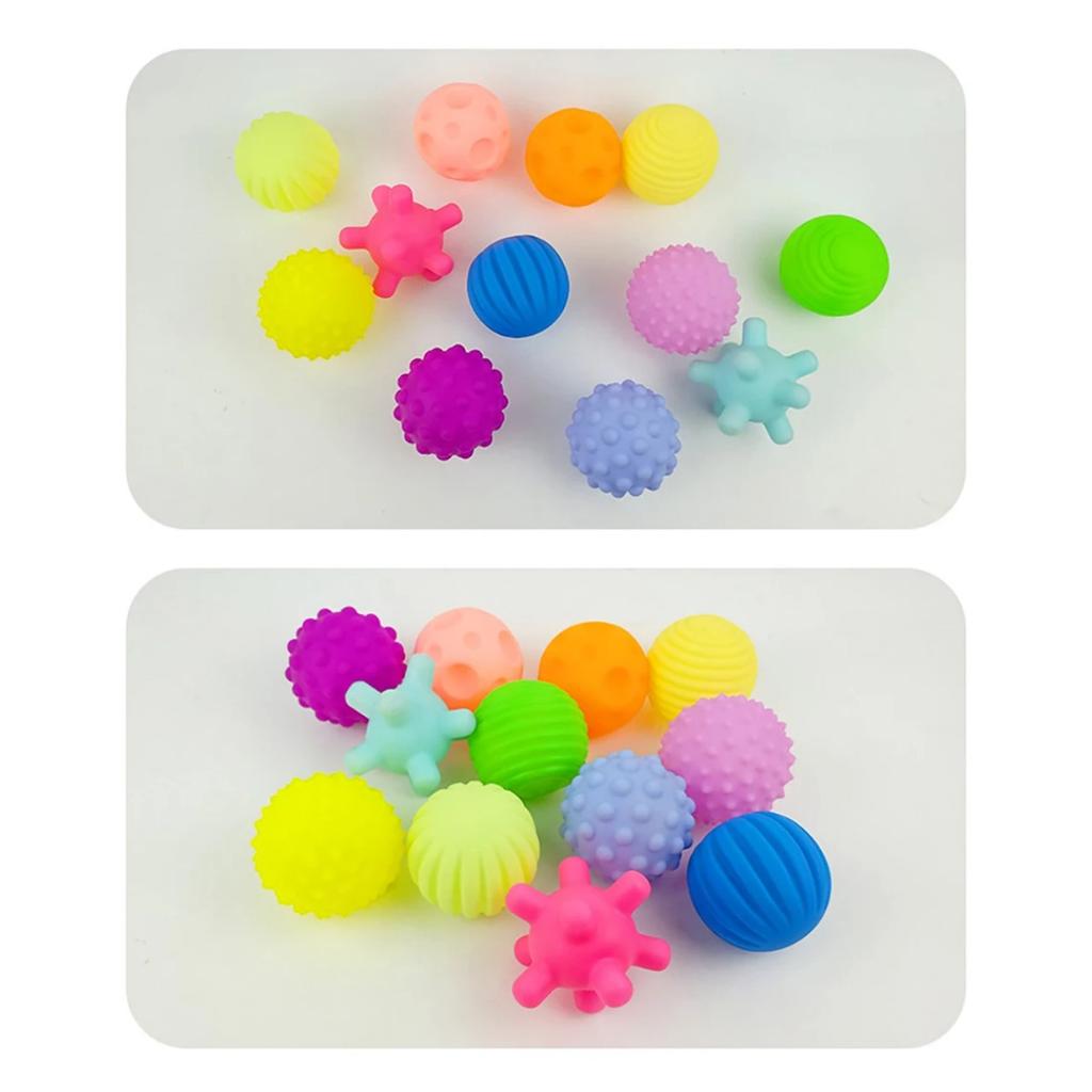 6Pcs Textured Multi Ball Set Develop Tactile Senses Toy Baby Touch Hand Ball Toys Training Ball Massage Soft Balls Kids Gifts