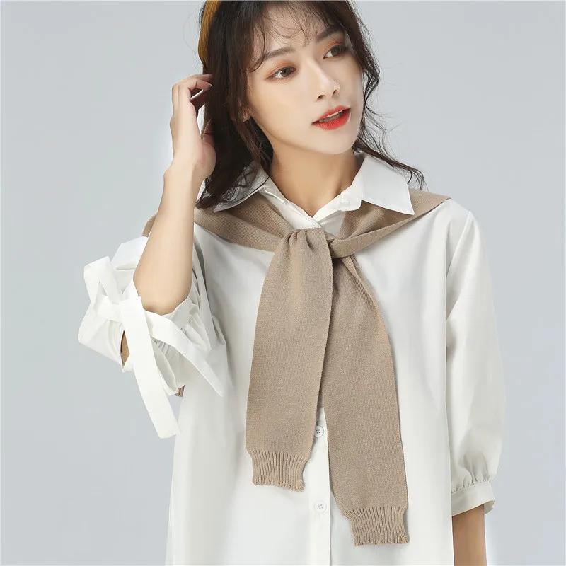 Women Striped Fake Collar for Women Solid Detachable Collars Removable Shawl Sweater False Collars Cape Sholder with Sleeves