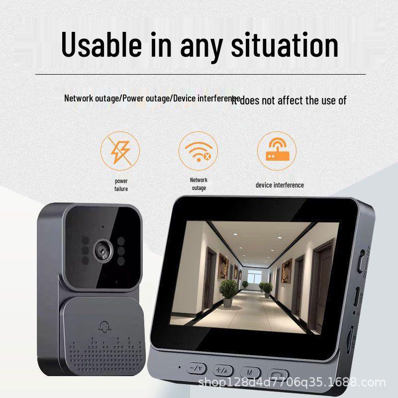 Wireless Smart Home Video Doorbell with Screen Monitor