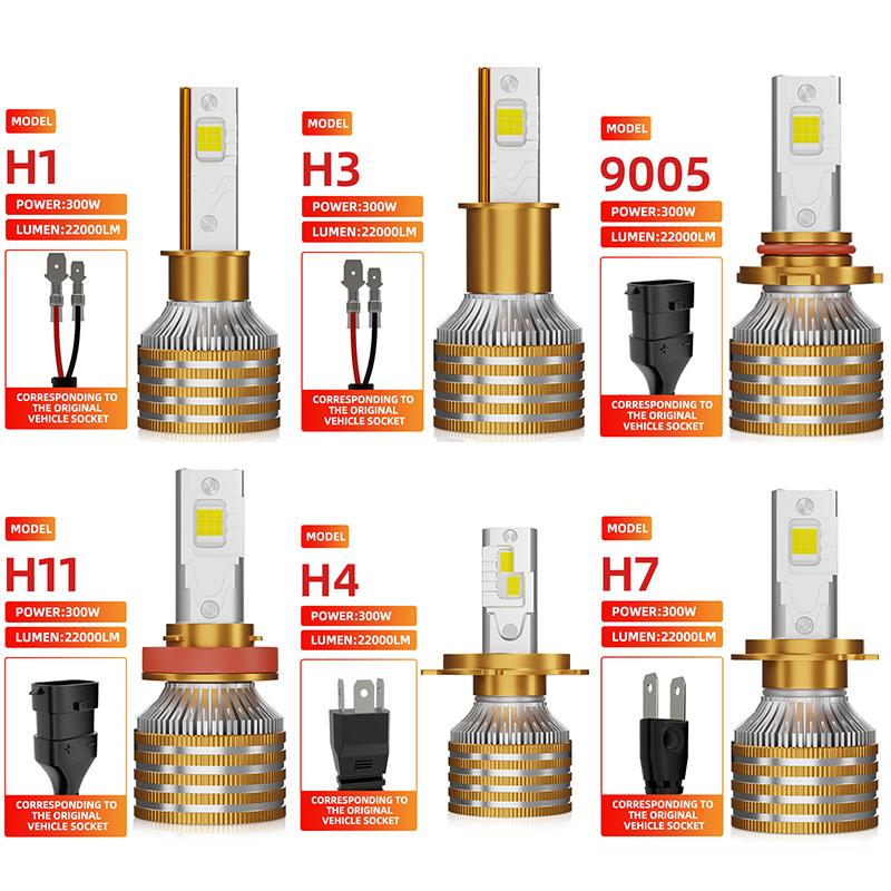 2Pcs Super Bright Headlight H4 9005 9012 H1 H3 H7 H11 Hi/Lo Beam LED Bulbs 6500K White Auto Light DRL Lamp Car Head Lamps