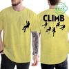 2026 Fashion Unisexs Summer Tshirts Unisexs Born To Climb Mountain Hiking Rock Climbing T Shirt Rock Climbing Top Quality Tee Tops