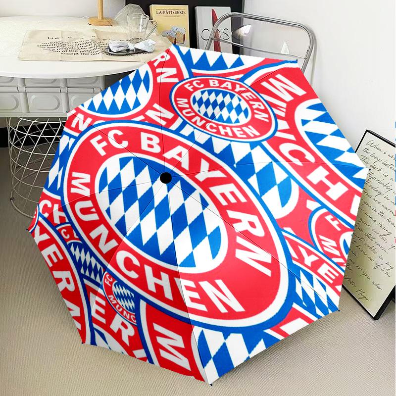 1PC Munich FC Crest Printed Umbrella Folding Umbrella, Automatic Umbrella 8-Frame for Travel, Camping Fan Gifts Christmas Gifts