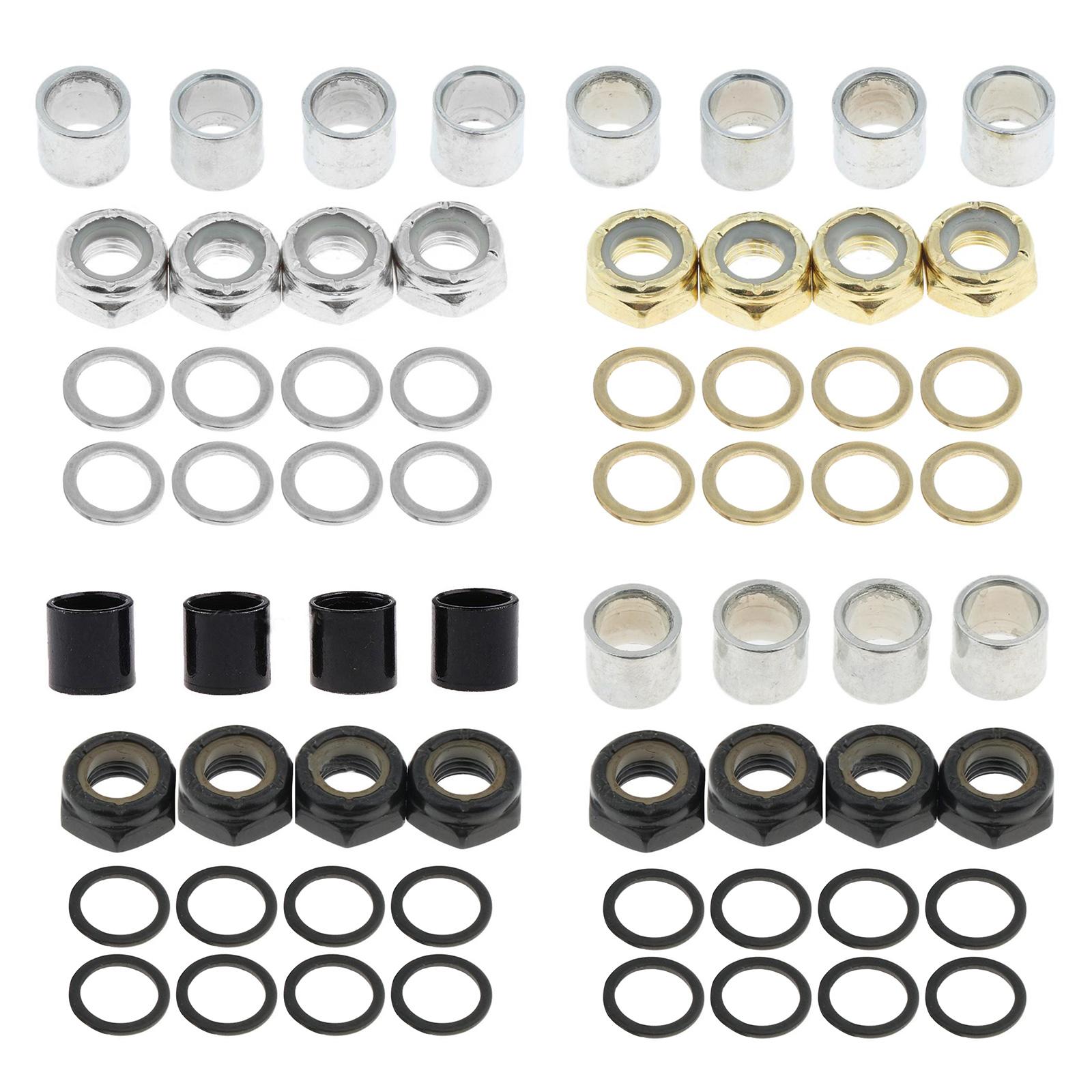 Sumind 36 Pieces Bearing Spacers And Washers Skateboard Hardware Kit
