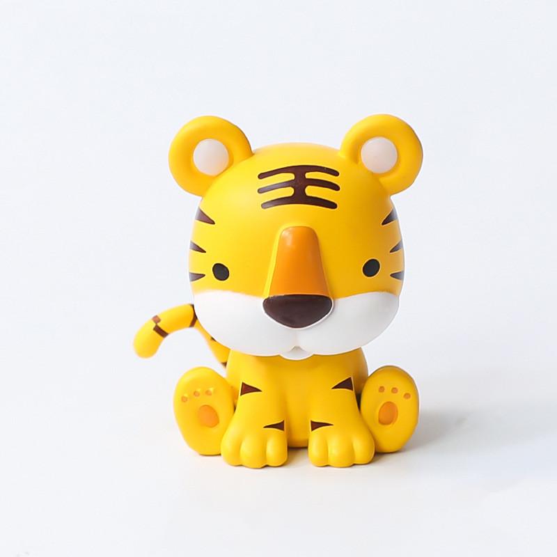 Lion Tiger Elephant Pvc Toy Doll Birthday Cake Decoration Moldel Children Gift