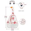 Porch Goose Outfit for 23 inch Lawn Statue Soft Clothing Holiday Decor with Bulging Eye Headpiece