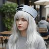 PU Chain Captain Hat Black Leather Buckle Vintage Beret Photo Sailor Hat  Summer Season