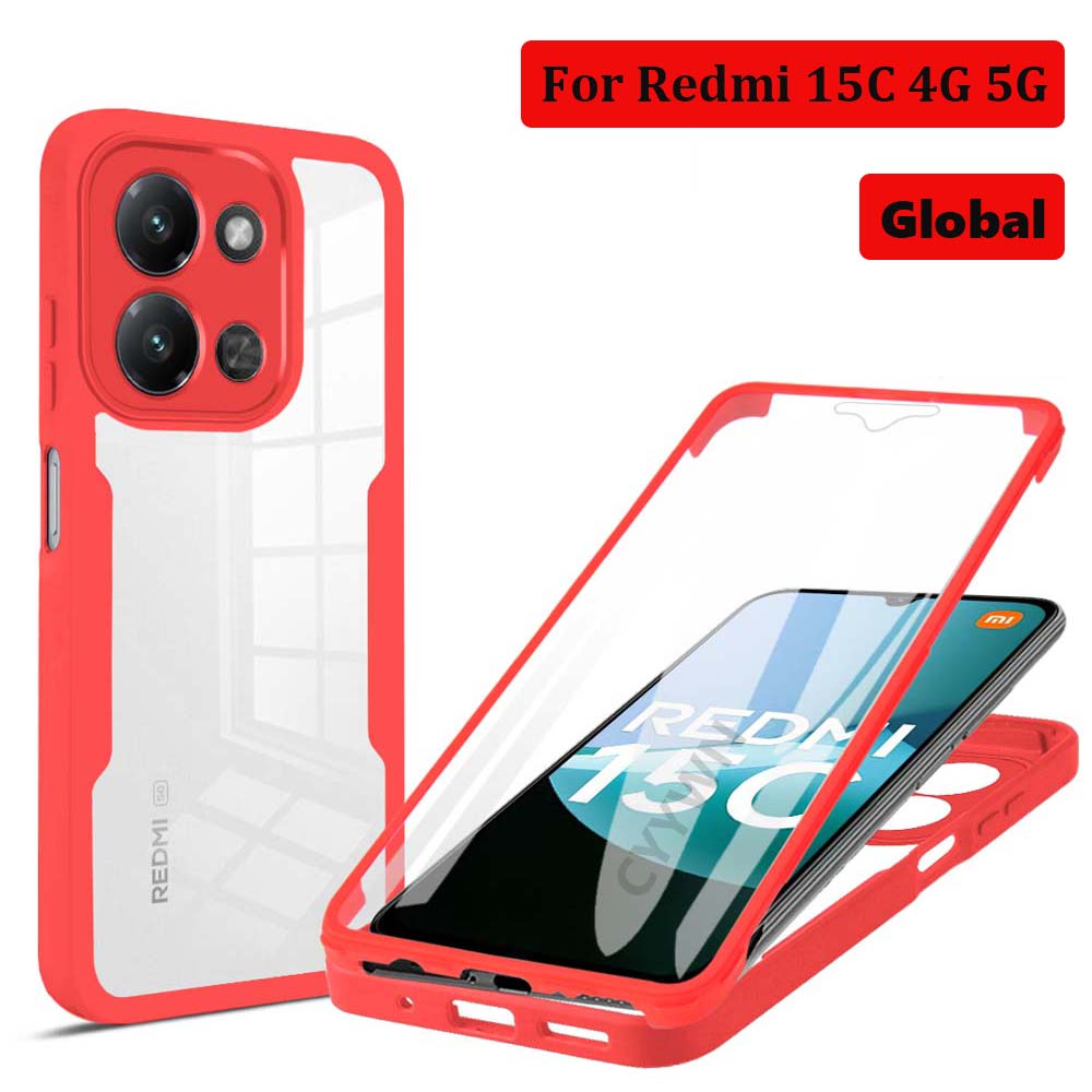 360 Full Body Screen Protector Transparent Case For Redmi 15C 4G 5G Global 171mm  Shockproof Phone Cover