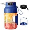 Multifunctional Portable Juicer Cup with Digital Display Large-Capacity USB Rechargeable Cordless Smoothie Blender