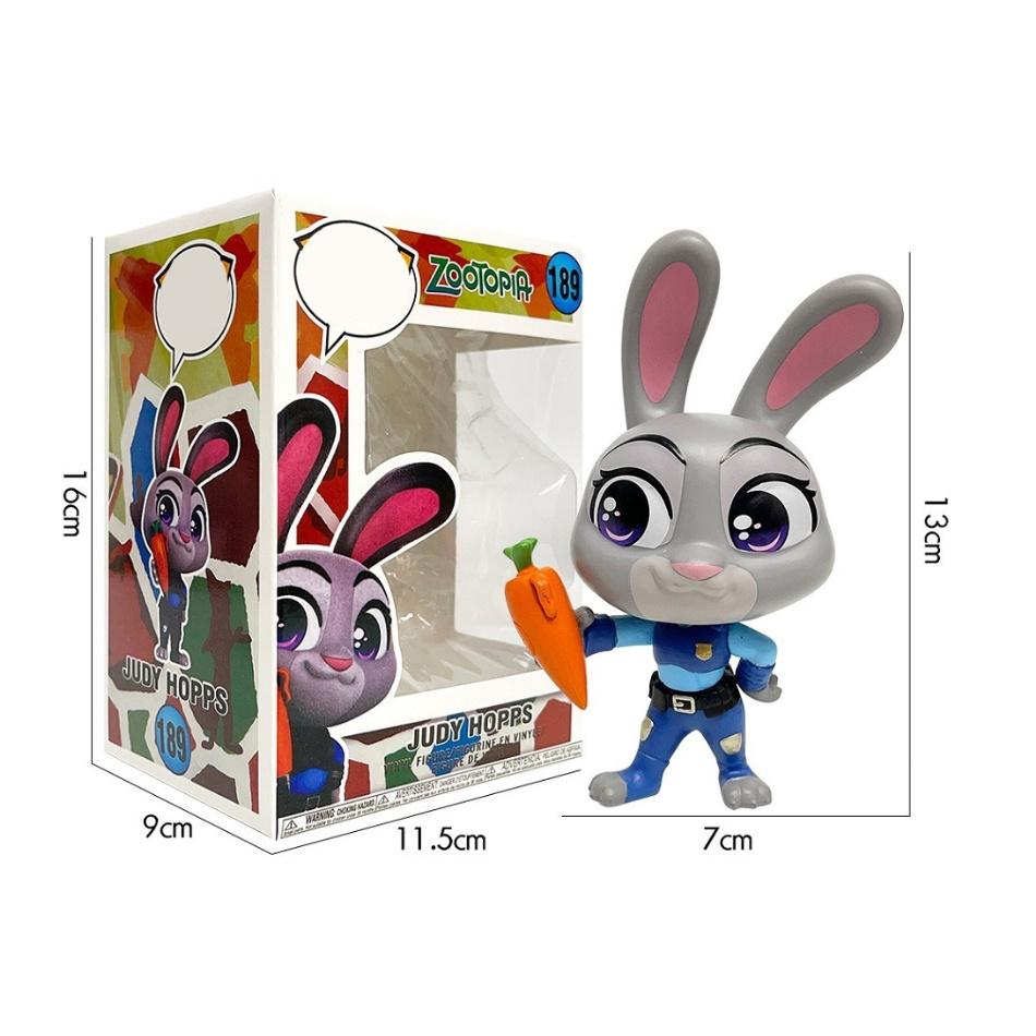 Zootopia Judy Hopps & Nick Wilde Handmade Figure Cute Cartoon Anime PVC Model Toy Collectible Birthday Gift