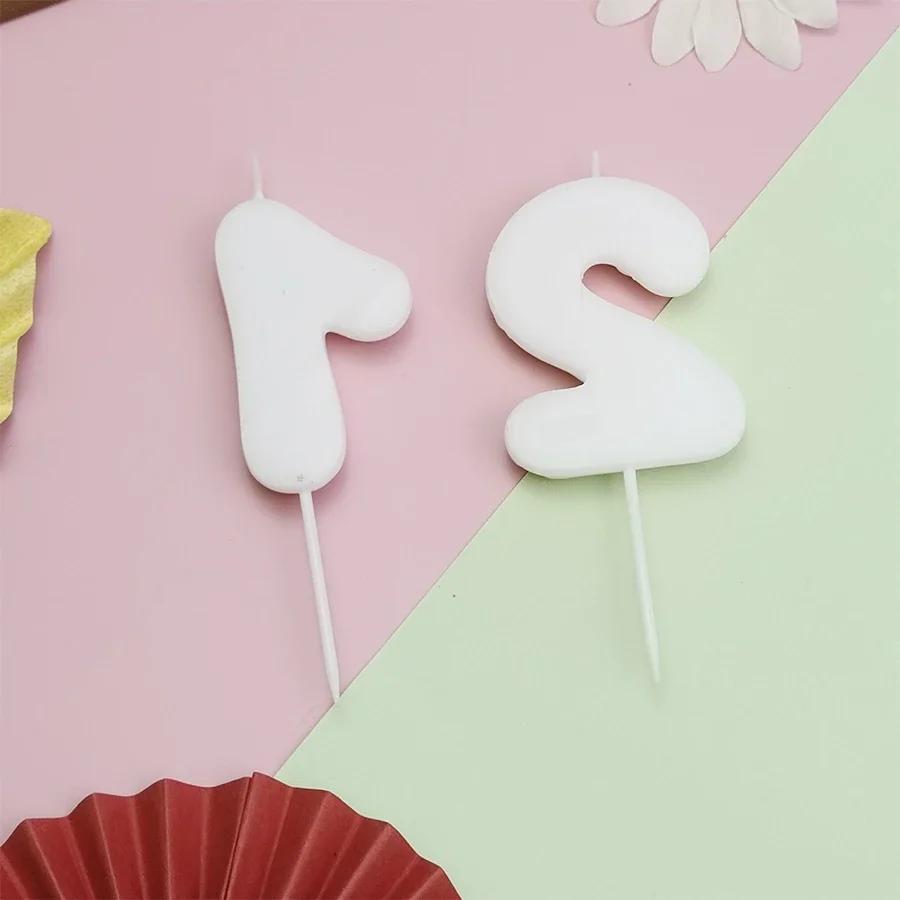 Candy Color Happy Birthday Number 1 2 3 4 5 6 7 8 9 Candle Multi Colored First Year Celebration Cake Decoration Children's Party