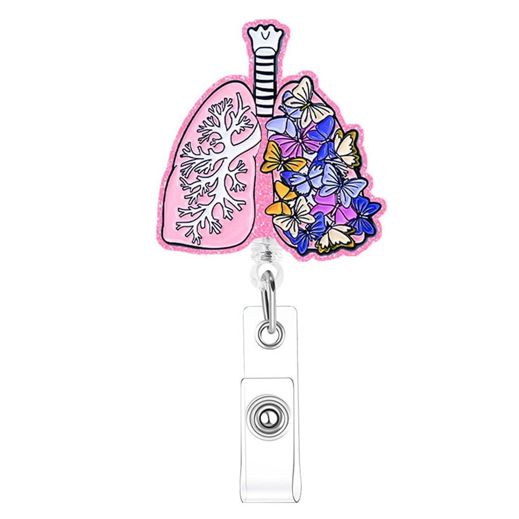 Glitter Acrylic Badge Holder Sturdy Ghost Id Card Holder Retractable Badge Reel Acrylic Pumpkin Badge Reel For Id Display Doctor