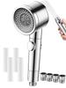 SIWING Bubbelduschhuvud Skönhet och Funktionalitet för en Utsökt Dusch Högt Vatten Kraftfullt Vatten 3 Flöden Handhållet Stopp Dimma Klor Porer Inkluderar