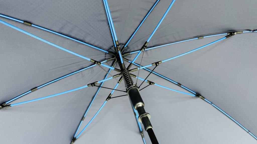 Rose Sangyo 65cm Blue Rib Jump Embossed 35654802 Umbrella, Navy,