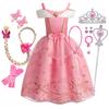Kinder Prinzessinnen Kostüm Cosplay Kleid Mädchen Halloween Karneval Geburtstag Outfit Party Dornröschen Ballkleid