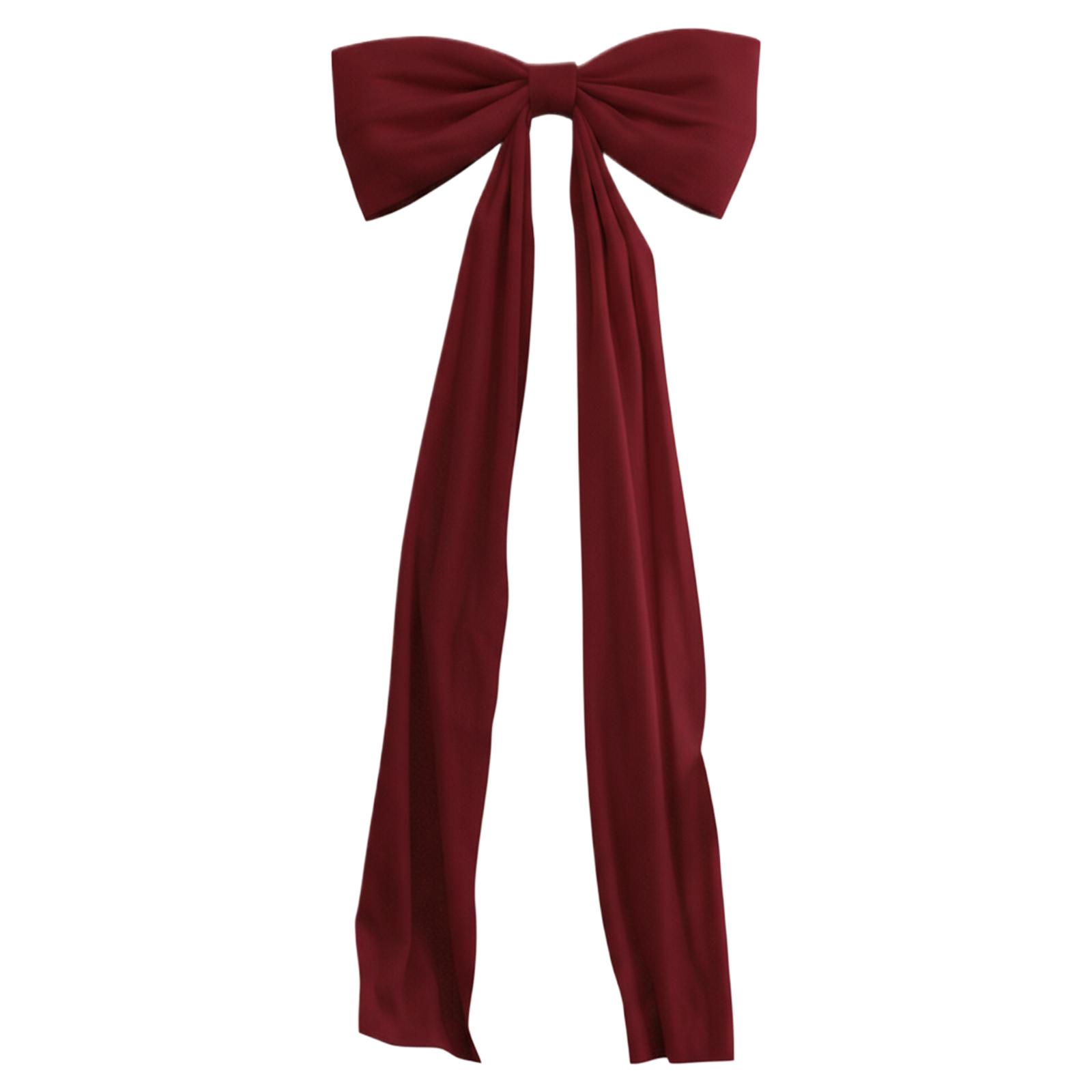 

Xmas Tree Oversized Bow Ornament Multi-Purpose Elegant Bowknot Christmas Tree Pendant Solid Color for Wreath Wall Holiday красный