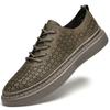 Fashion Trendy 2025 Men Casual Leather Walking Oxford Shoes Fashion Anti-Slip Breathable Outdoor Running Shoes Comfy Flat Designer Shoes
