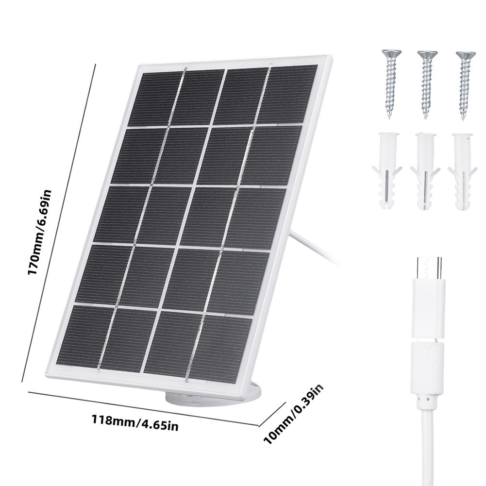 3.3W Solar Panel with 9.8Ft Charging Cable Outdoor Solar Cells Charger Solar Panel Charger Charging for Arlo/Ring/Eufy/Blink