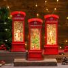 Large Luminous Telephone Booth Snow Globe - Creative Christmas Ornament & Gift