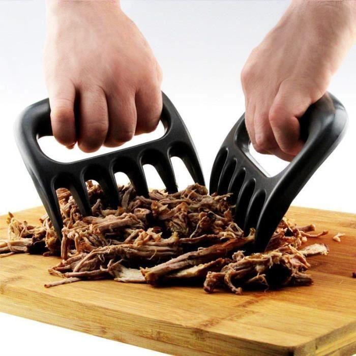 

Griffes à viande - Viande Fourchettes - Ours Empreintes Pour Pulled Pork, Barbecue, Noir 1 Paire, Lavable au Lave-vaisselle