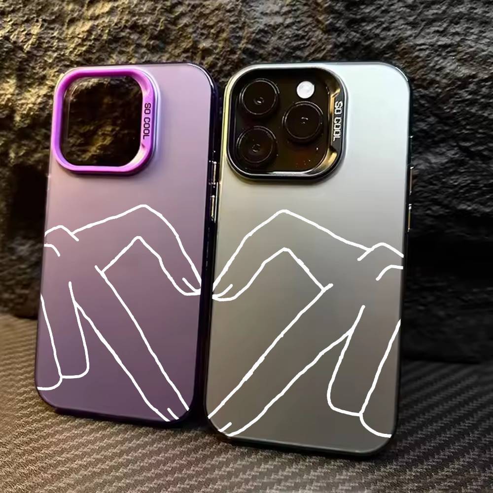 C-couple lockscreen Phone Case For iPhone 17,16,15,14,13,12,11,Pro Max,Plus Candy Silver Cover