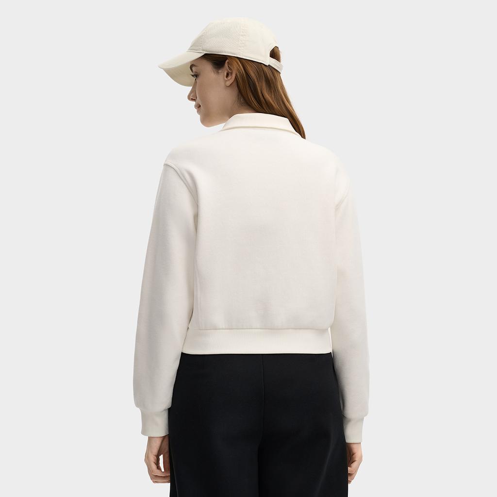 Fila Original Fashion Retro Sports Casual Classic Versatile Comfortable Knit Short Pullover Sweatshirt Women Sweatshirt White F11W549204FWT