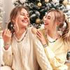 Weihnachts-Tonperlen 100 Stück Weihnachts-Polymer-Tonperlen Gemischt Lose Zwischenperlen für DIY Schmuckherstellung, Armbänder, Ohrringe und Halsketten-Bastelarbeiten